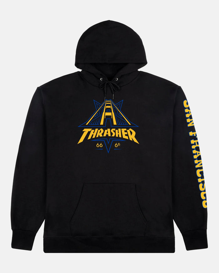 GOLDEN GATE DUB - HOODIE - BLACK - Four Street