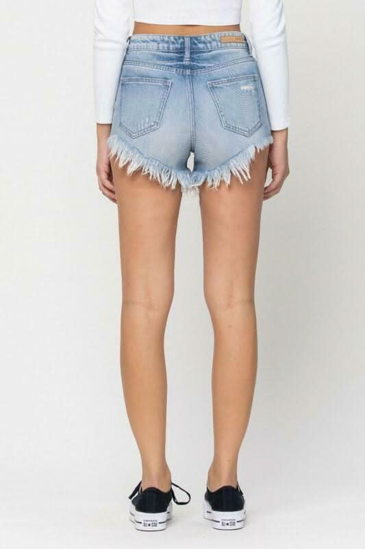 Who Do You Love Light Wash Denim Shorts