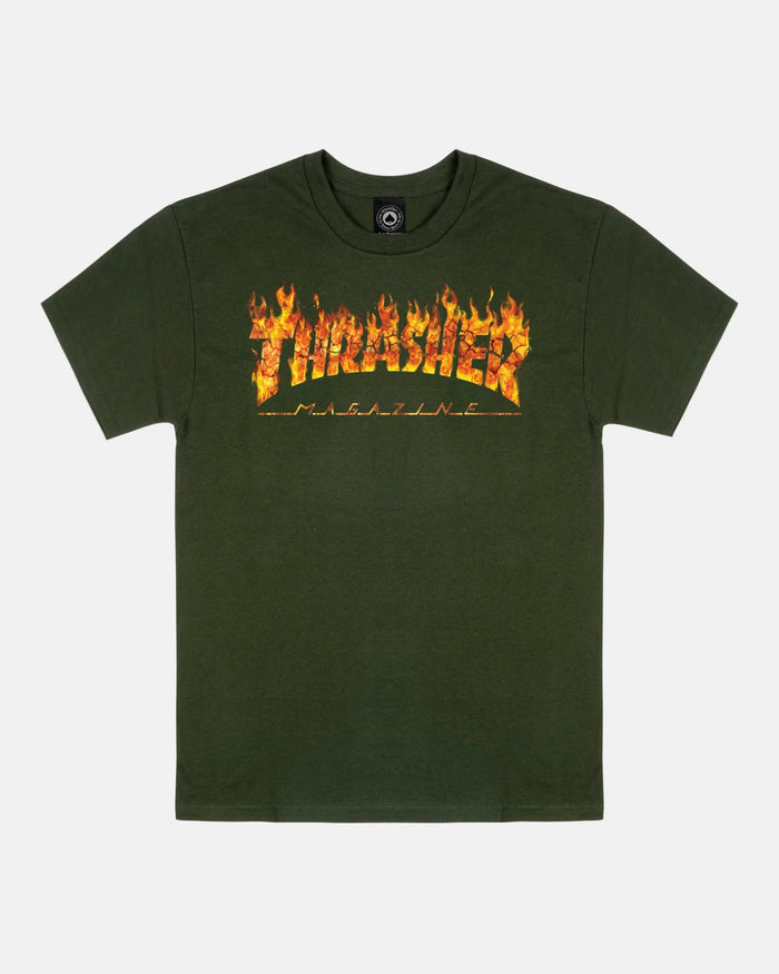INFERNO-T-SHIRT-FOREST GREEN - Four Street