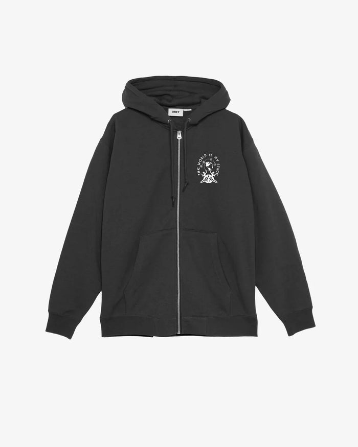 THE WORLD IS MY STAGE PREMIUM ZIP HOOD - Four Street