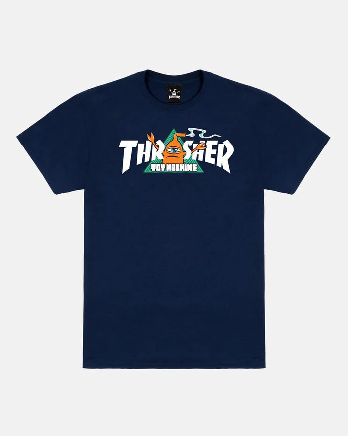 THRASHER X TOY MACHINE - VORTEX - T-SHIRT - NAVY - Four Street