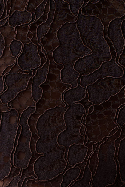 Gigi Lace Mini Shorts - Dark Chocolate