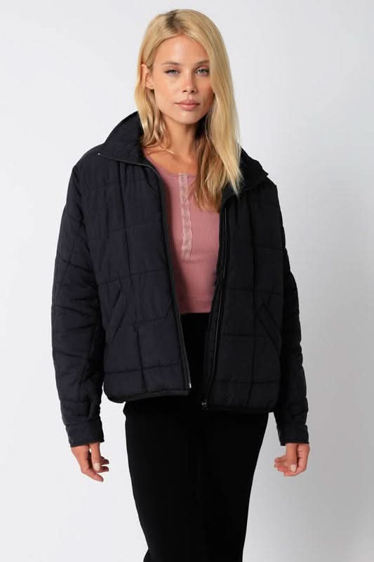 Weekender Black Quilted Puffer Jacket