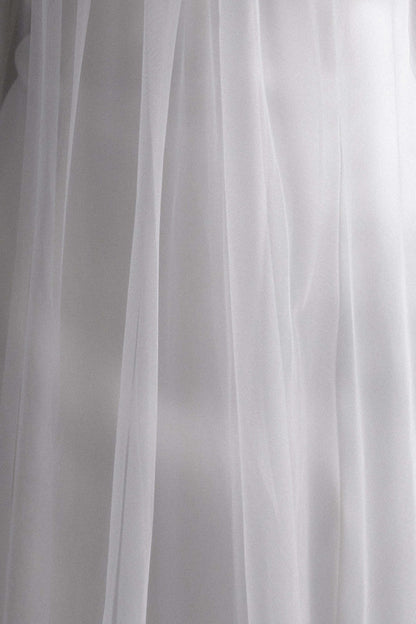 Bettany Chiffon Strapless Maxi Dress - White