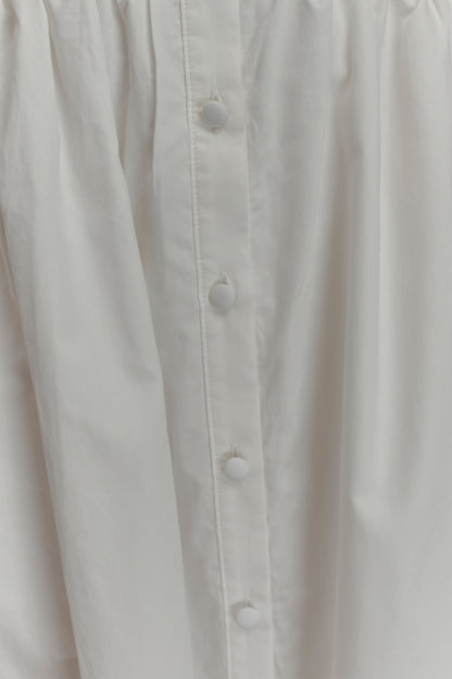 Cindy Collared Midi Dress - White