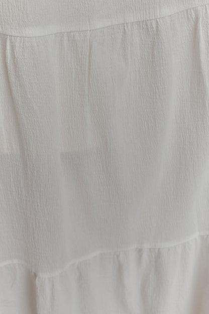 Lenny Front Tie Top - White