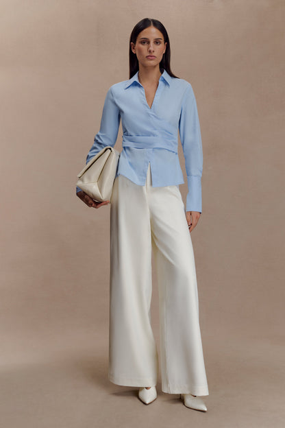 Arlo Wide Leg Suiting Trouser - Ivory