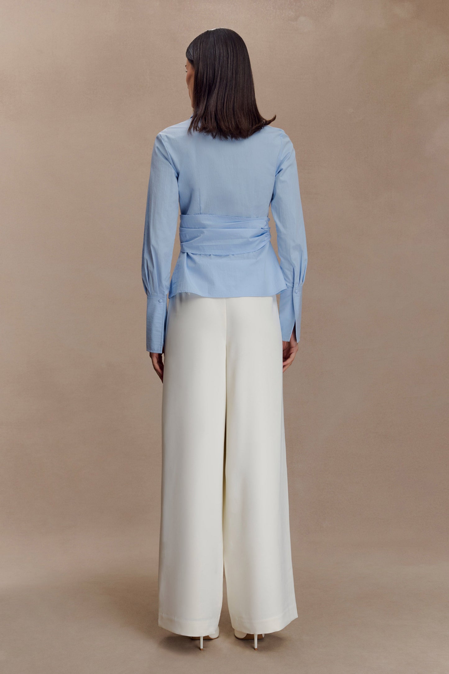 Arlo Wide Leg Suiting Trouser - Ivory