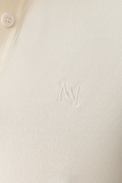 Philly Knit Button Up Top - Ivory