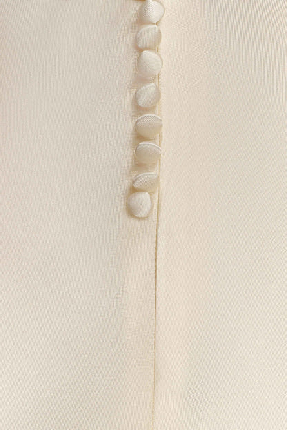 Esther Iridescent Satin Cowl Maxi Dress - Lemon Sorbet