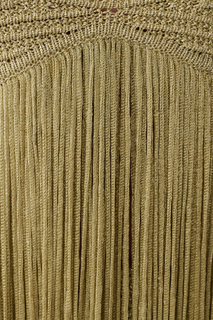 Renee Lurex Crochet Maxi Dress - Gold