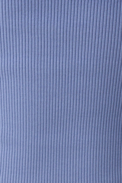 Aisling Ribbed Square Neck Sleeveless Top - Cornflower Blue