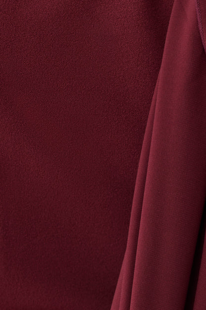 Rhea Detachable Cape Jersey Maxi Dress - Wine