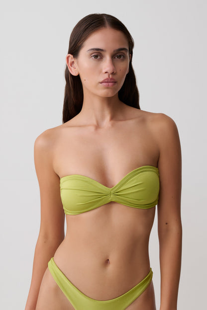 Briar Strapless Bikini Top - Green
