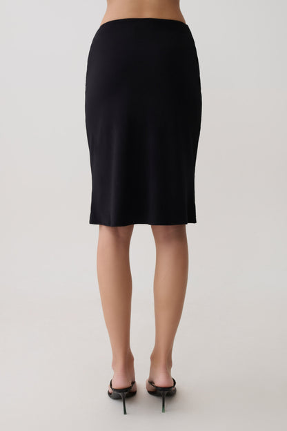 Greer Knee Length Skirt - Black