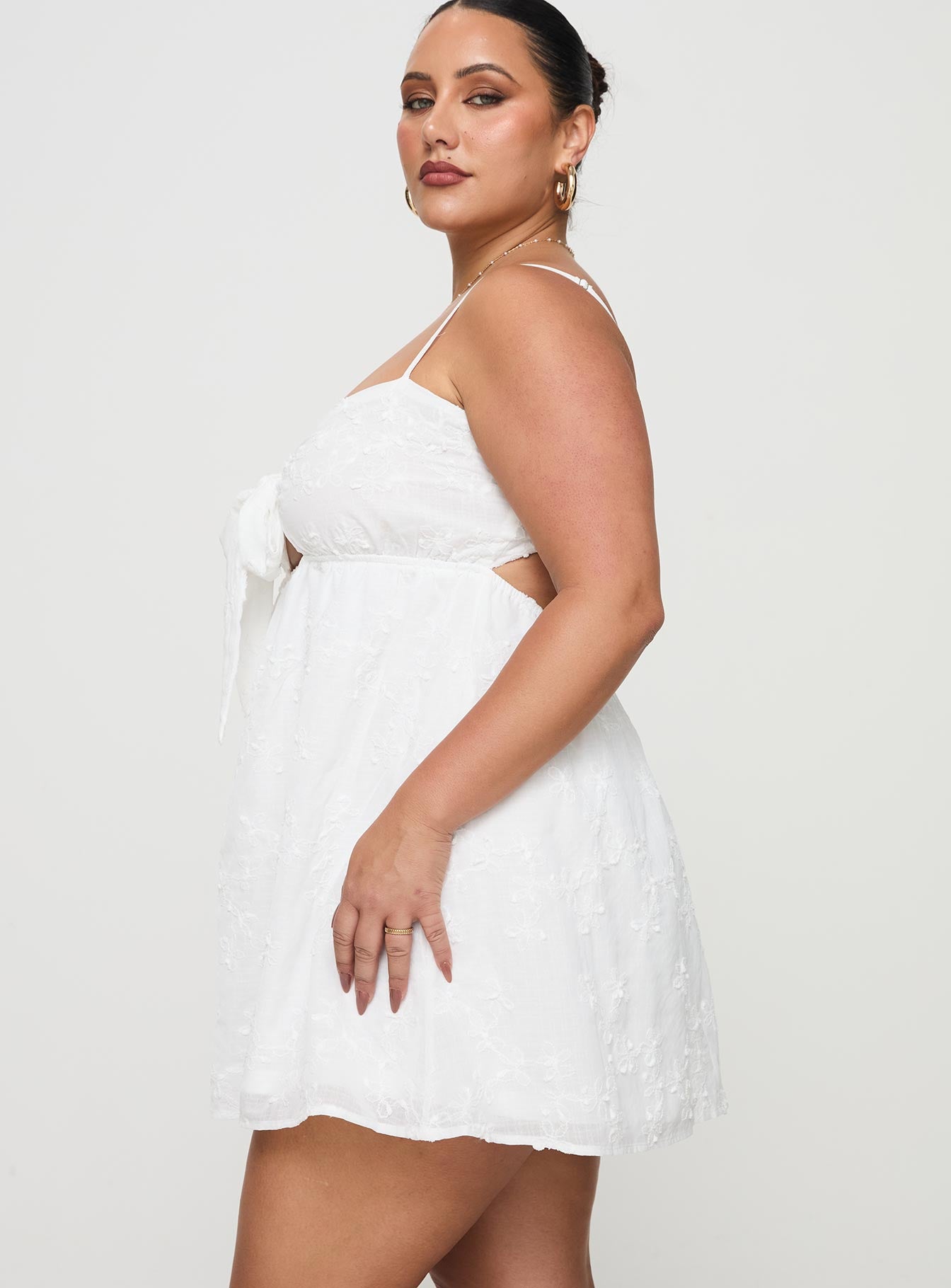 Granno Mini Dress White Curve