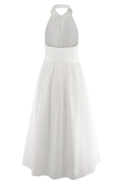 Cindy Collared Midi Dress - White