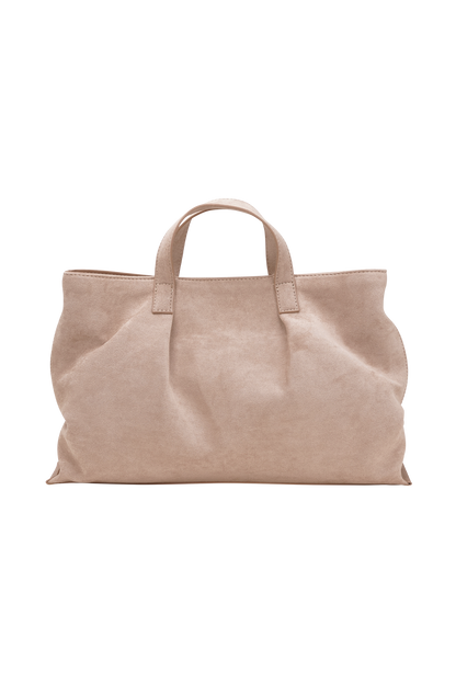 Baylor Faux Suede Bag - Natural
