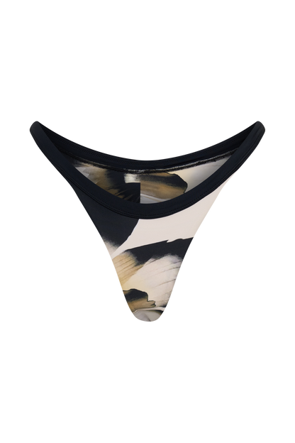 Isla Brazilian Bikini Bottom - Ivory Oversized Floral Print
