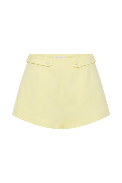 Josephine Cotton Shorts With Waistbands - Lemon