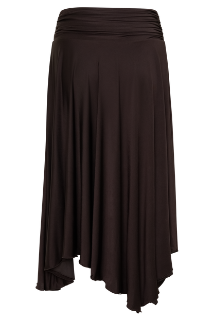 Luu Slinky Midi Skirt - Dark Chocolate