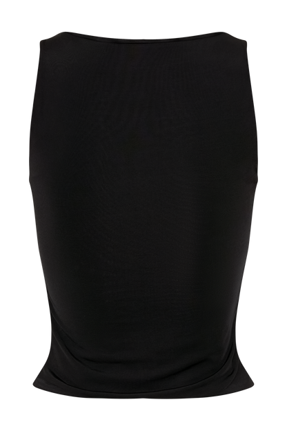 Millie Twist Sleeveless Top - Black