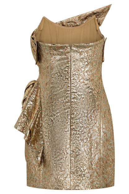 Sadie Structured Mini Dress - Gold