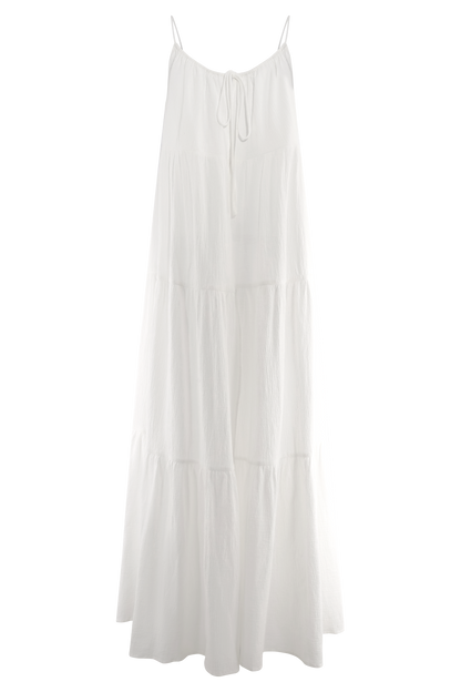 Lenny Front Tie Top - White