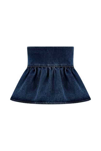 Pauline Strapless Denim Top - 90'S Blue