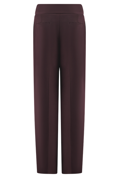 Penelope Pleated High Waisted Pants - Chocolate