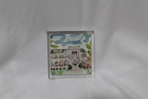 Alpha Phi Acrylic Framed House Painting