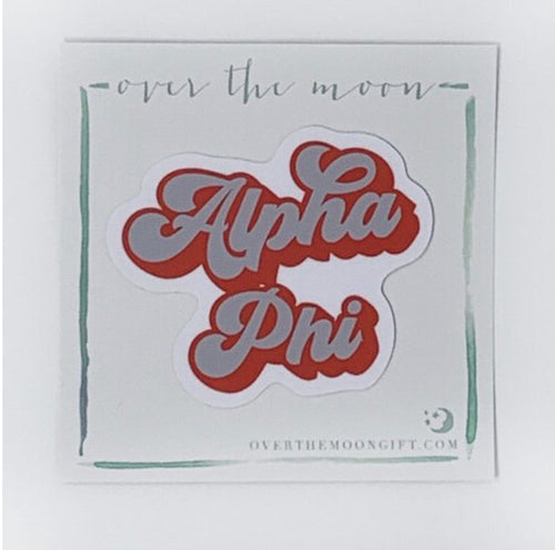 Alpha Phi Retro Decal