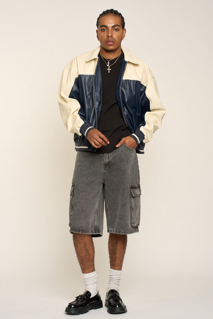 Baggy Fit Cargo Denim Shorts Victorious
