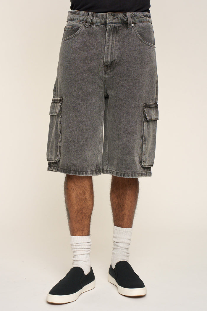 Baggy Fit Cargo Denim Shorts Victorious