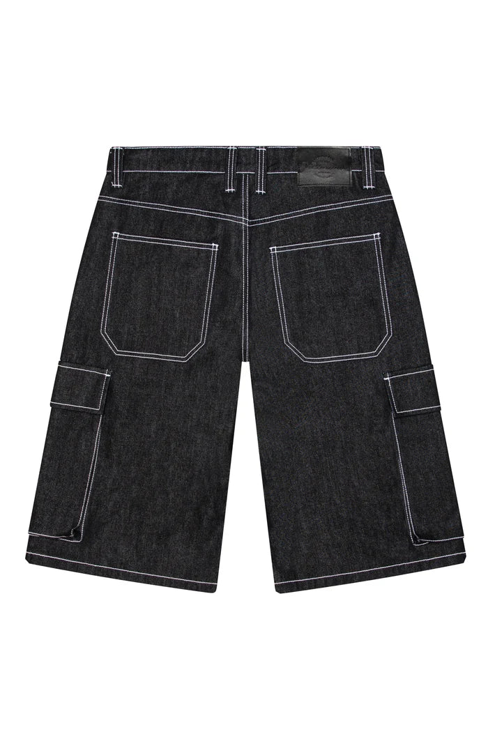 Baggy Fit Cargo Raw Denim Shorts Victorious