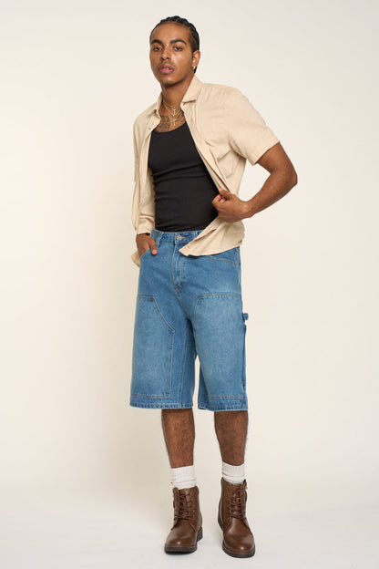 Baggy Fit Carpenter Denim Shorts Victorious
