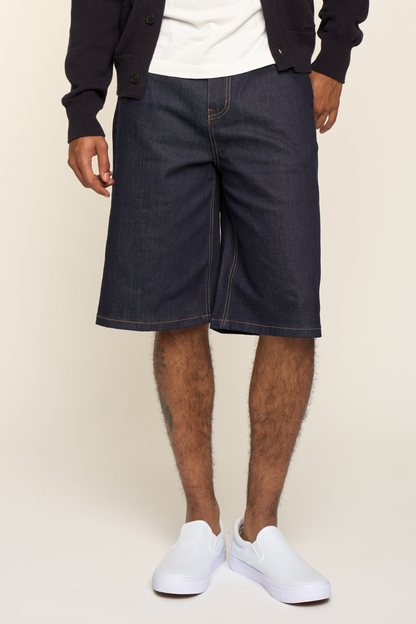 Baggy Fit Raw Denim Shorts Victorious
