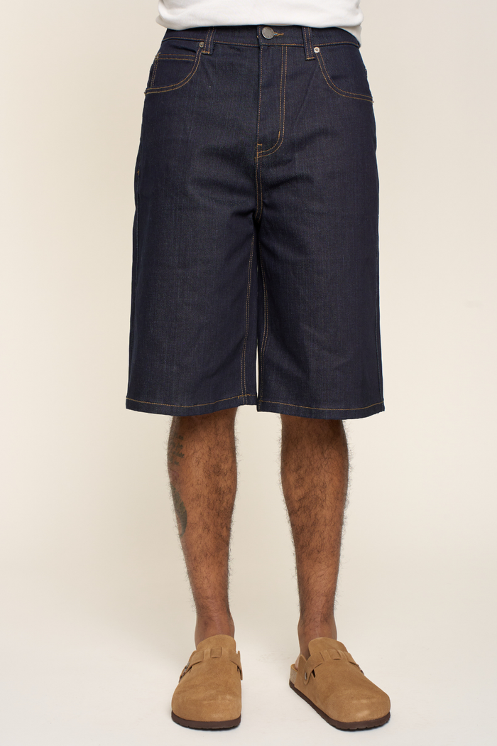 Baggy Fit Raw Denim Shorts Victorious