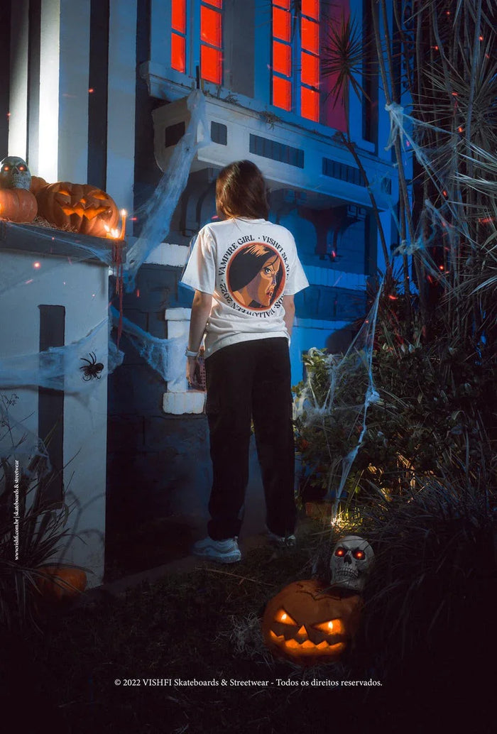CAMISETA VAMPIRE GIRL OFF WHITE "HALLOWEEN" - Four Street