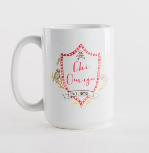 Chi Omega Motif Mug
