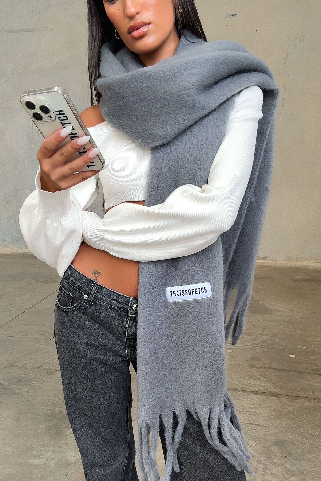 Cinzia Scarf - Grey