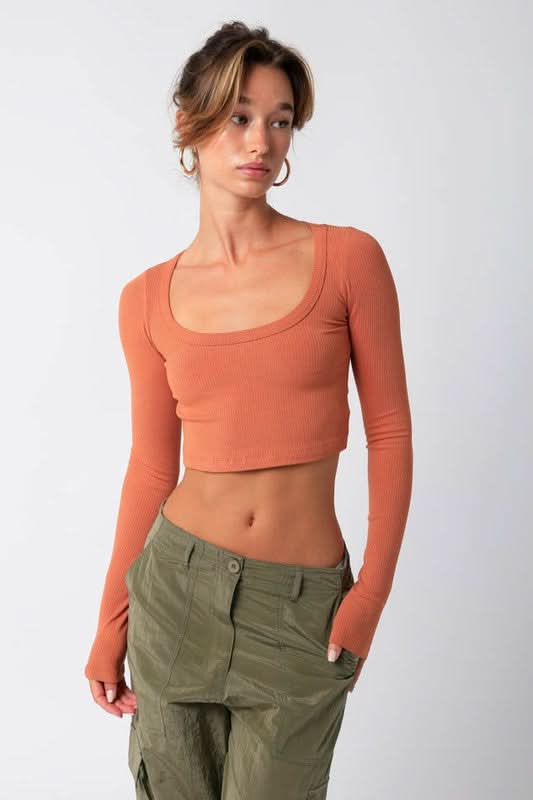 Rory Aragon Scoop Neck Top