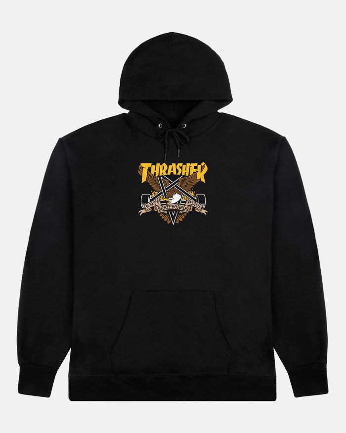 EAGLEGRAM - HOODIE - BLACK - Four Street