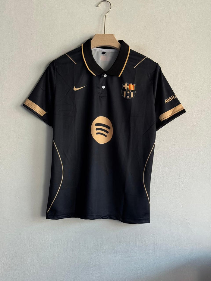 FC Barcelona 2024-25 Away Jersey – Lamine Yamal #10 –  Black & Gold Edition