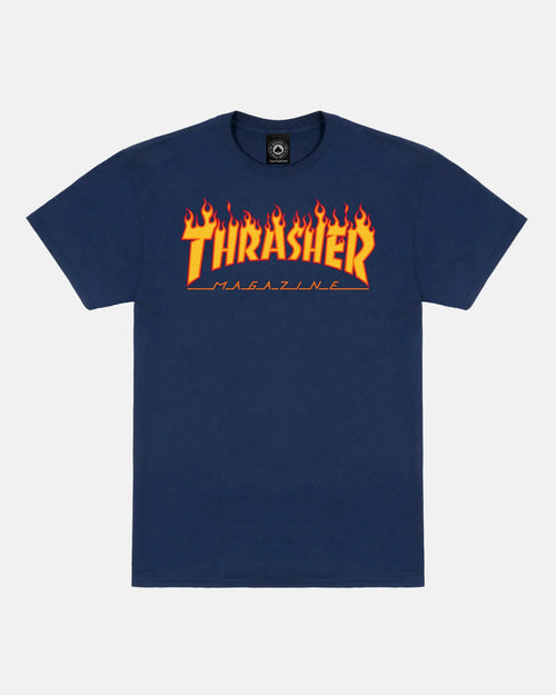 FLAME - TSHIRT - NAVY - Four Street