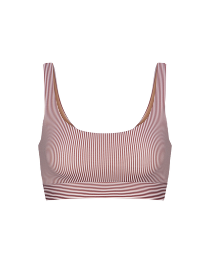 Double Scoop Top - Mini Splash Stripe Vertical: Tiki / Holiday