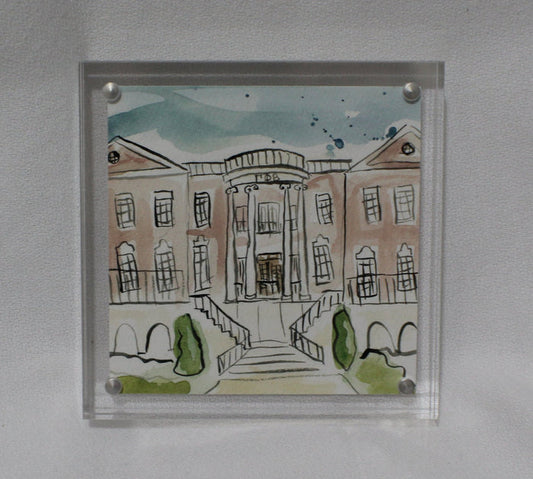 Gamma Phi Beta Acrylic Framed House Painting