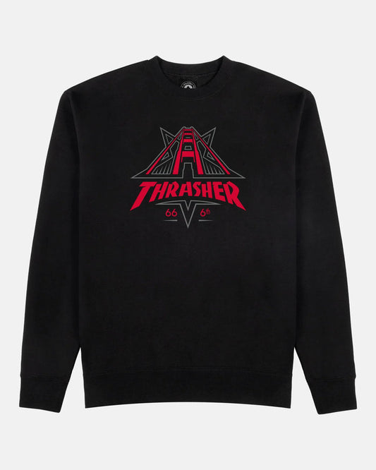 GOLDEN GATE - CREWNECK - BLACK - Four Street