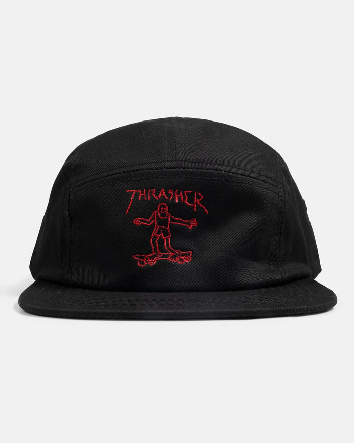 GONZ - 5 PANEL HAT - BLACK - Four Street