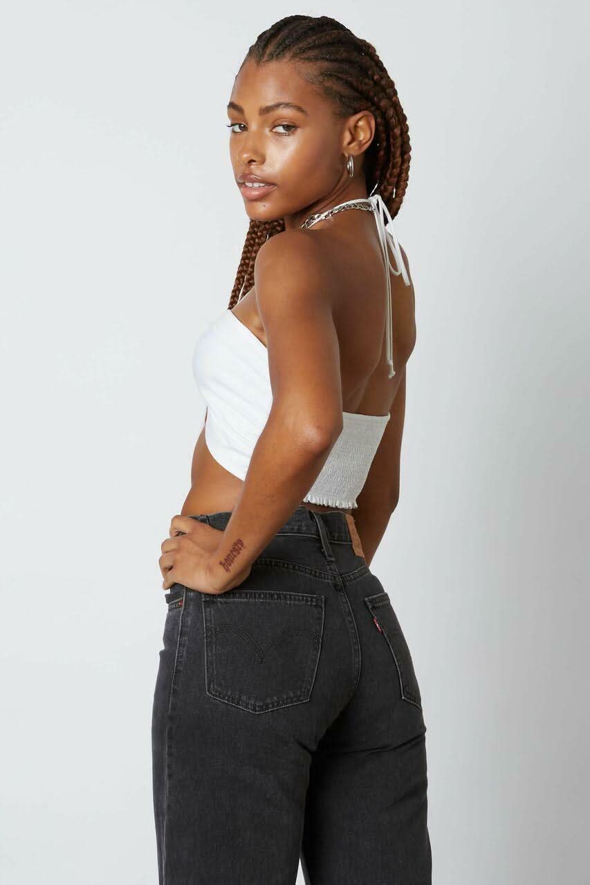 Summer Love White Halter Crop Top